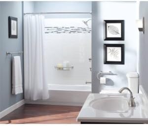 Chrome Curved Grab Bar With Storage Shelf