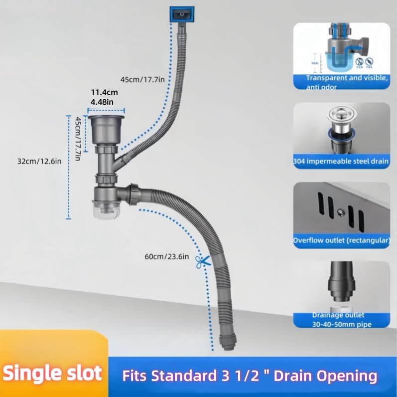 Flexible P-Trap Sink Drain Kit