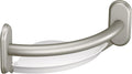 Nickel Curved Grab Bar With Shelf