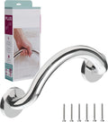 Curved Chrome Crescent Bath Grab Bar