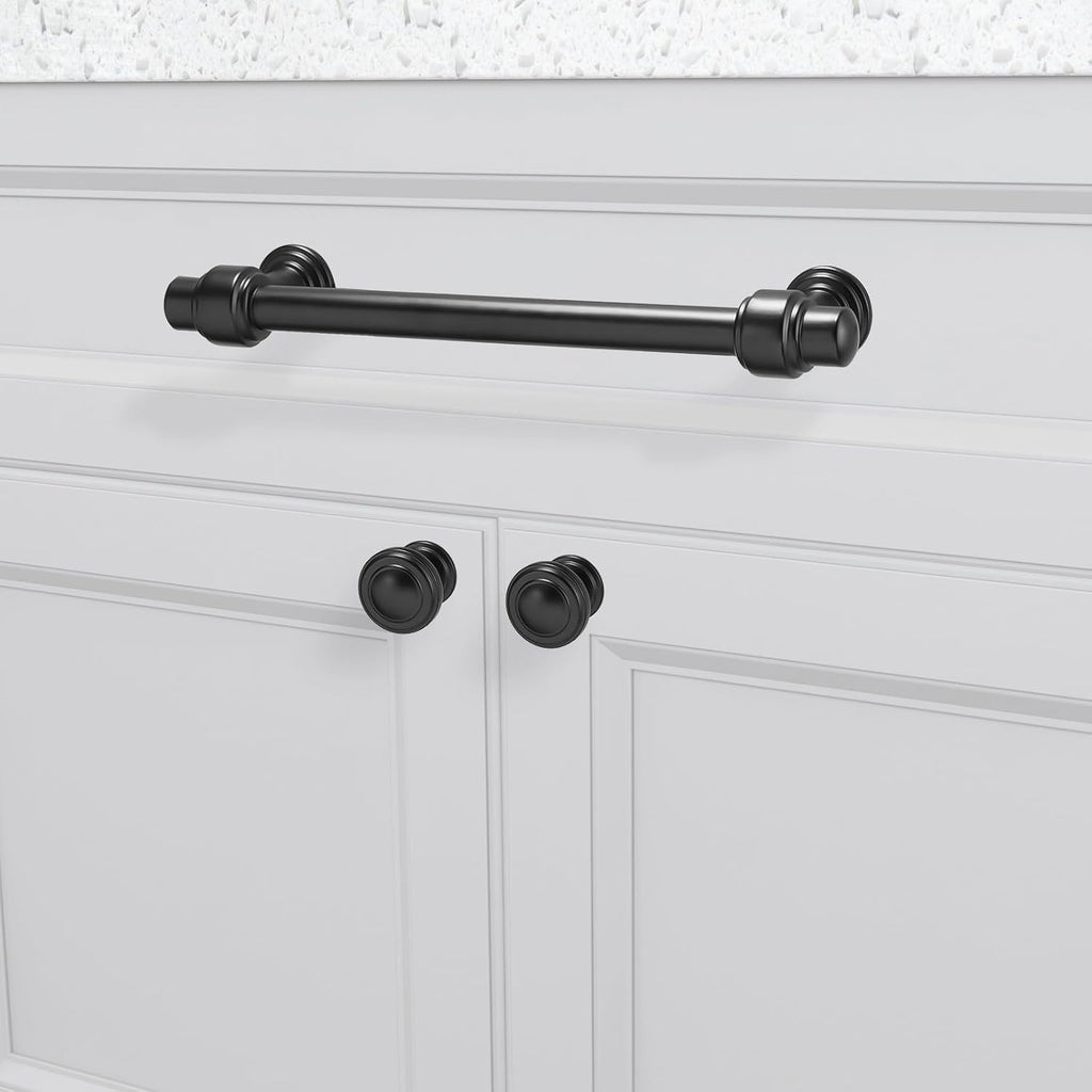 Matte Black Five Inch Cabinet Pulls