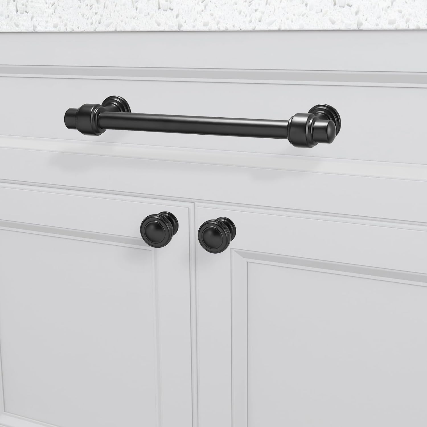 Matte Black Five Inch Cabinet Pulls