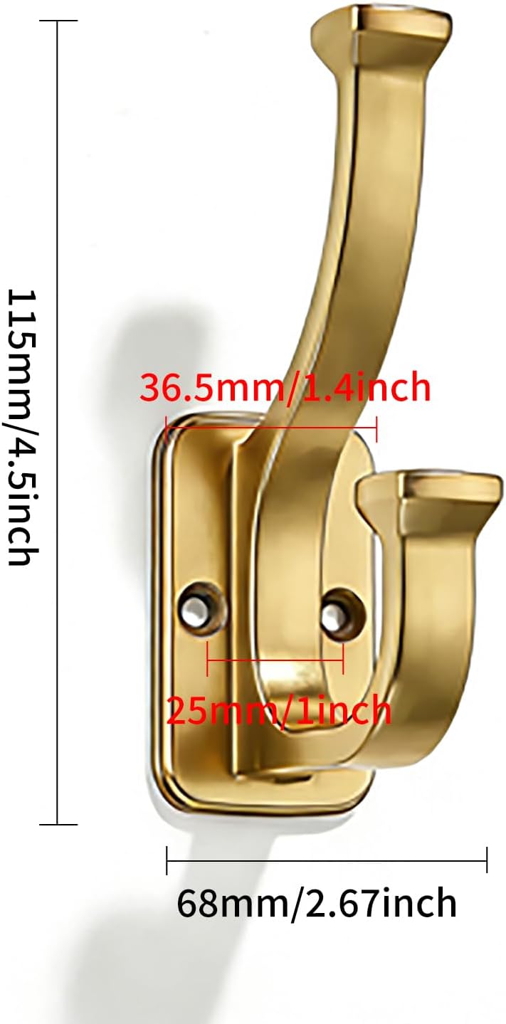 Bronze Wall Coat Hooks Five Pack