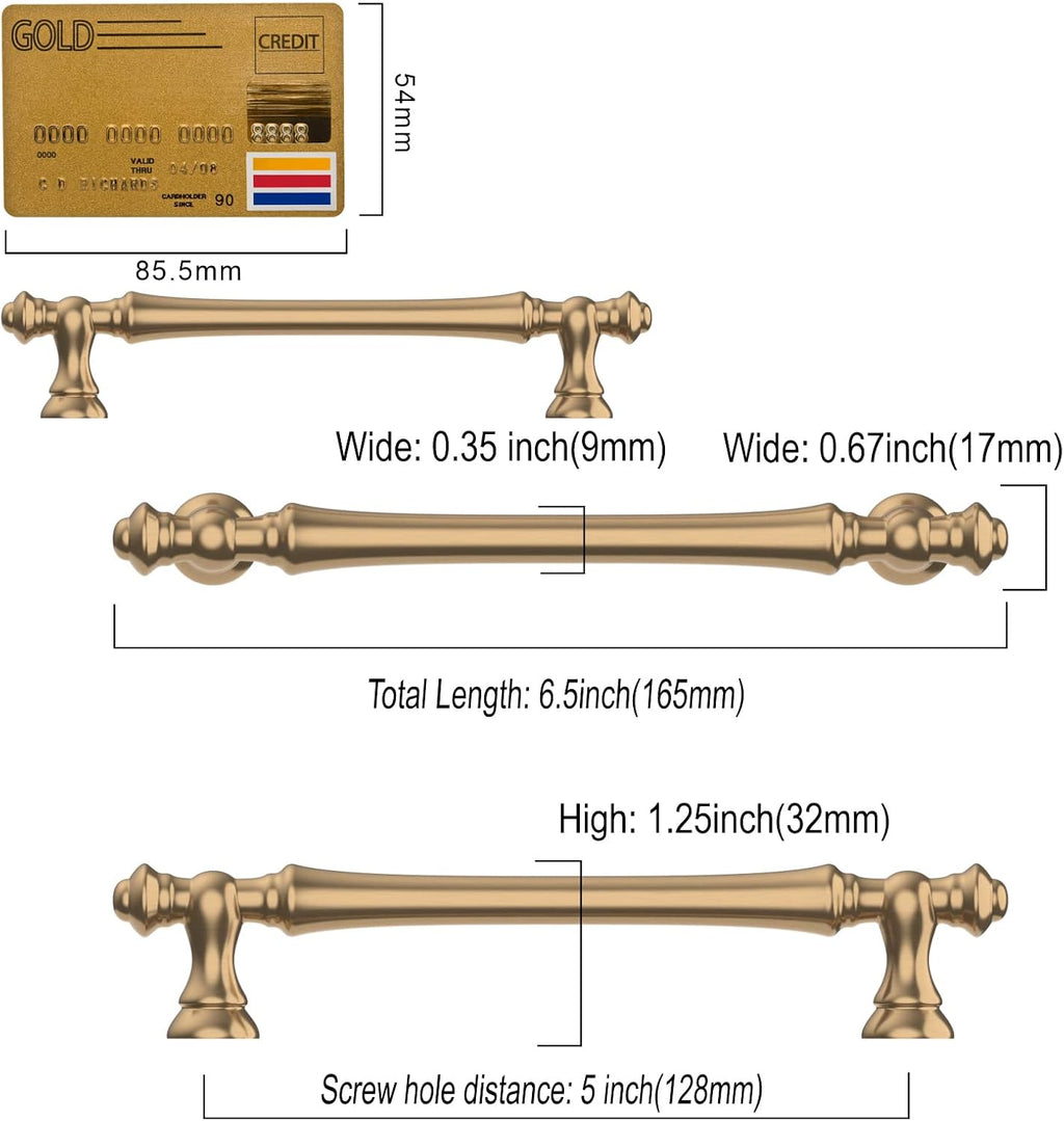 Champagne Bronze Five Inch Pulls