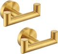 Angled Dual Dark Gold Towel Hooks