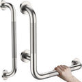 Nickel L Shape Knurled Grab Bar