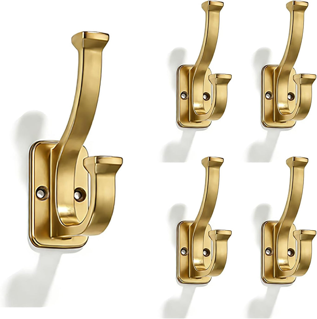 Bronze Wall Coat Hooks Five Pack