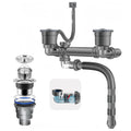 Steel Sink Drain With P-Trap Pipe