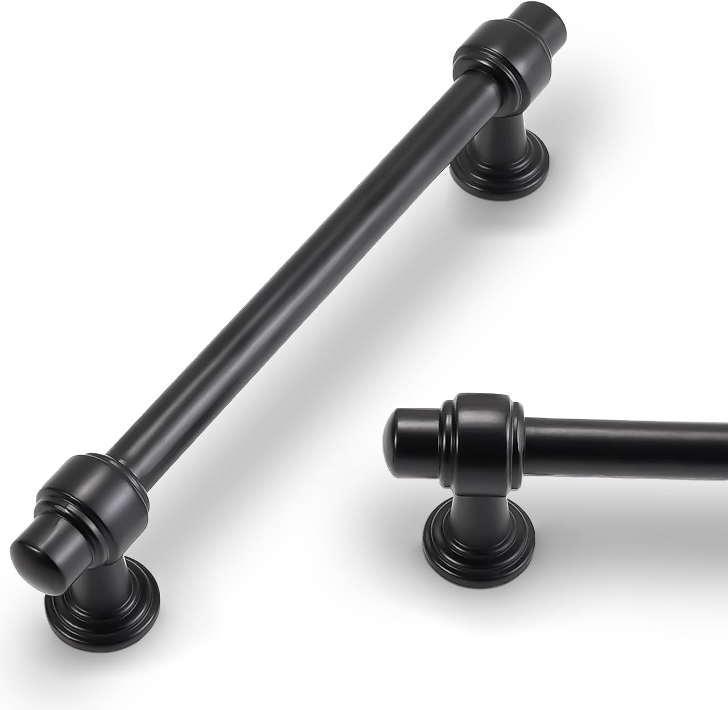 Matte Black Five Inch Cabinet Pulls