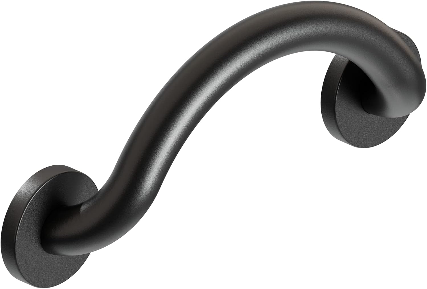 Matte Black Crescent Curved Grab Bar