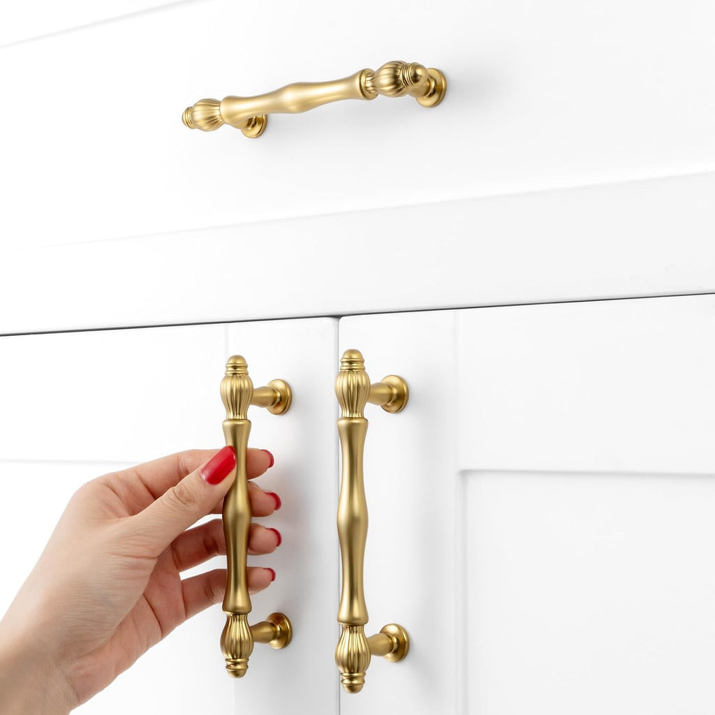 Brushed Gold French Cabinet Pulls