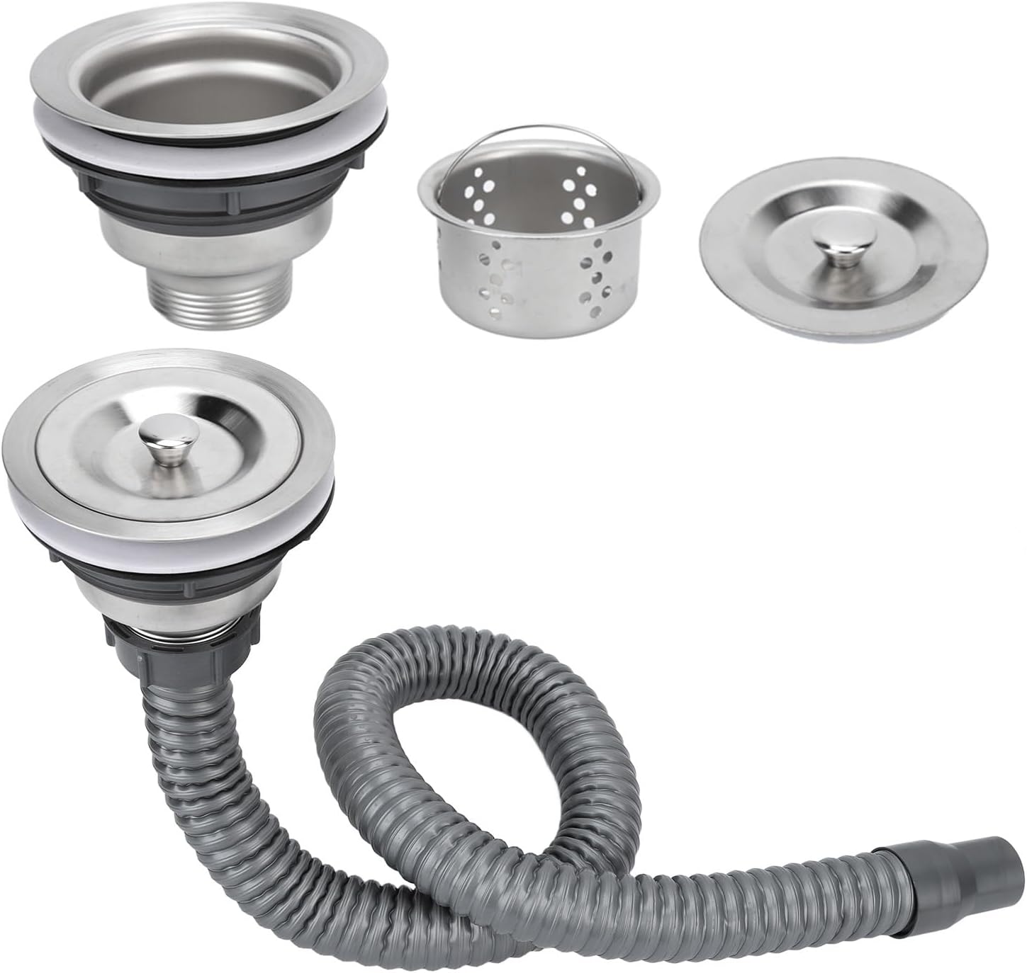 Stainless Shampoo Bowl Drain Kit