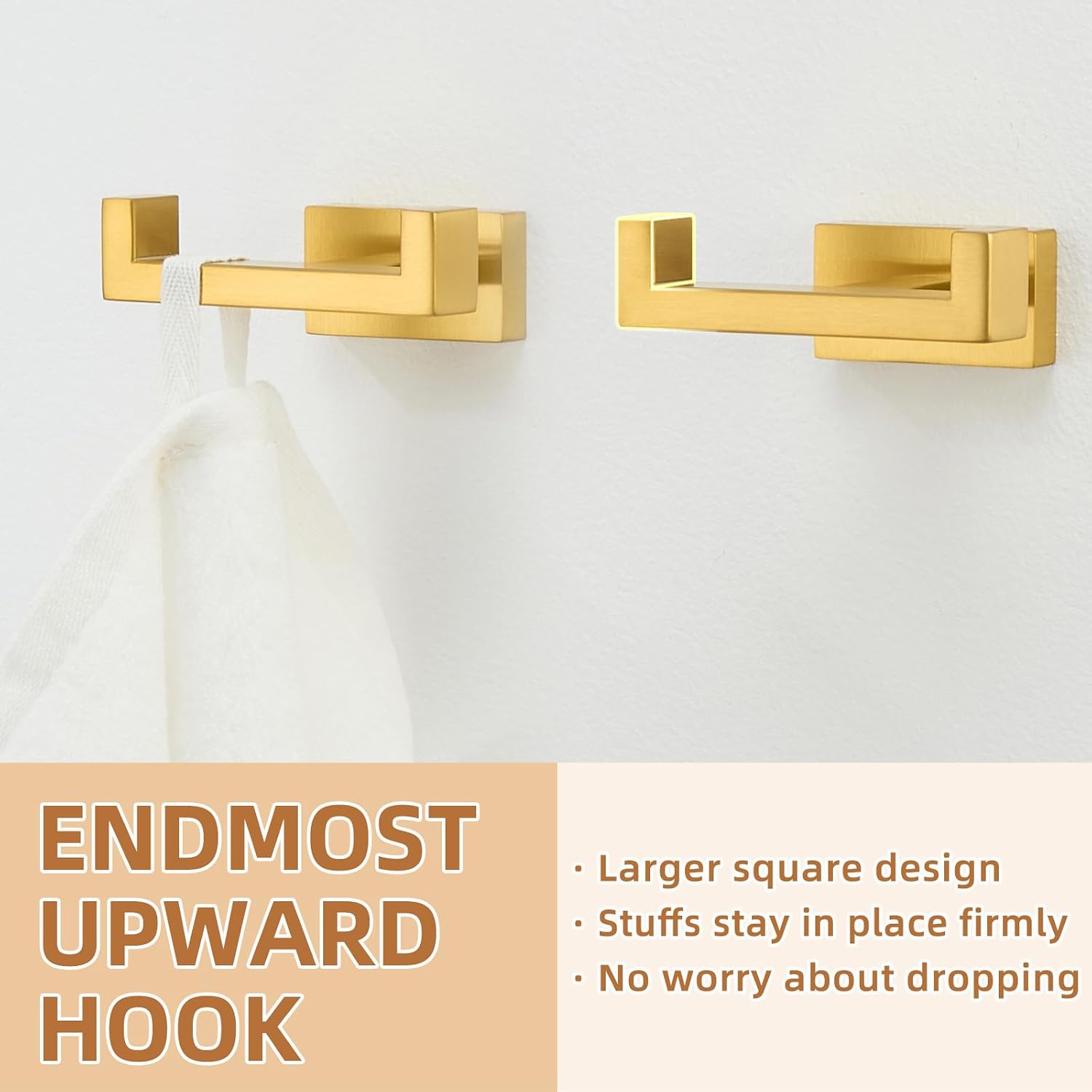 Dark Gold Stainless Towel Hooks