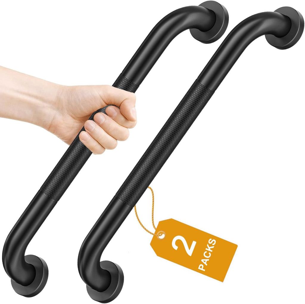 Knurled Steel Anti Slip Shower Grab Bar