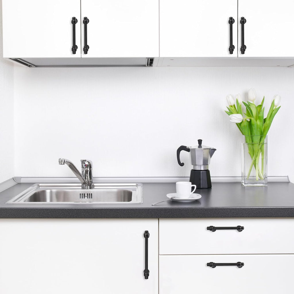 Matte Black Five Inch Cabinet Pulls