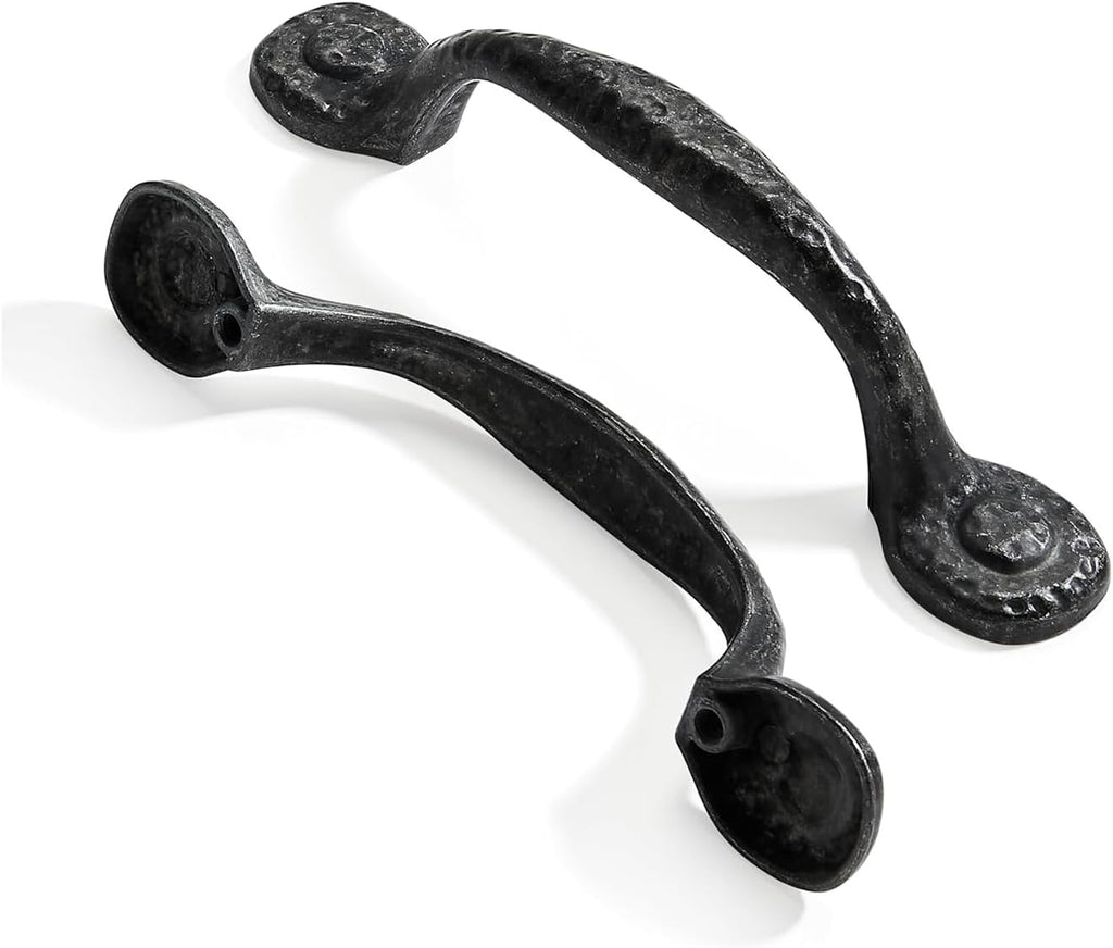 Hammered Black Iron Cabinet Pulls