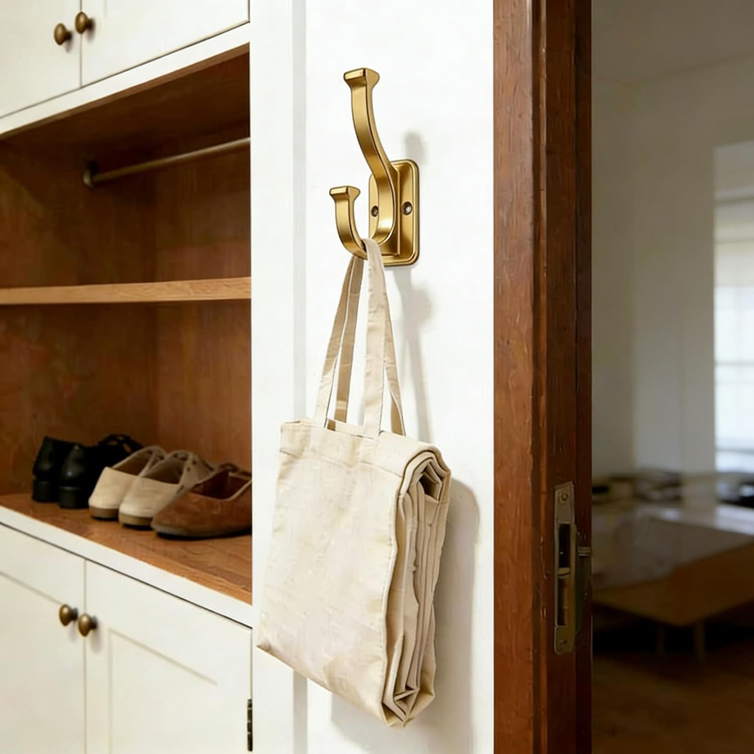 Bronze Wall Coat Hooks Five Pack