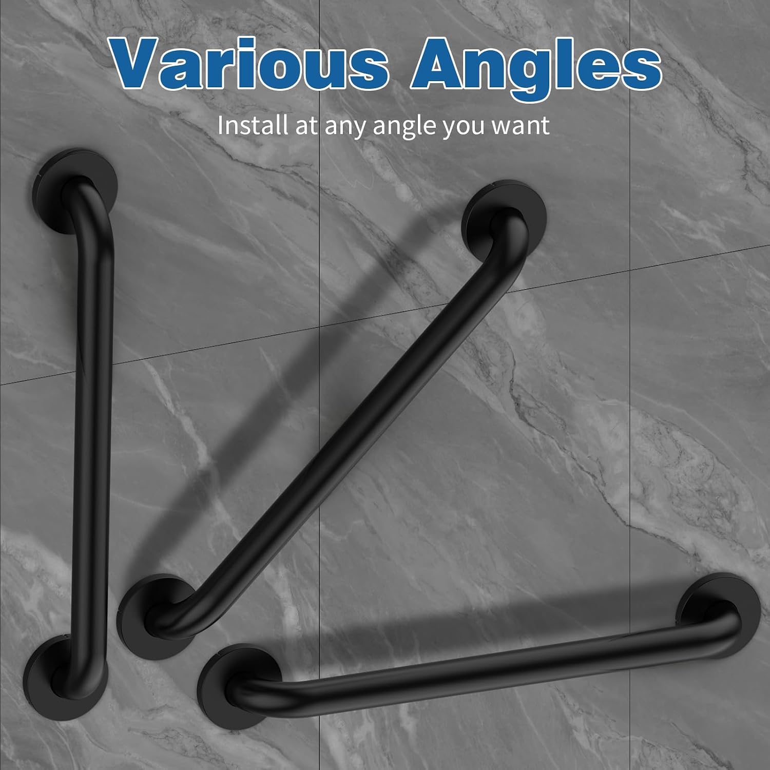 Non Slip Steel Shower Safety Grab Bars