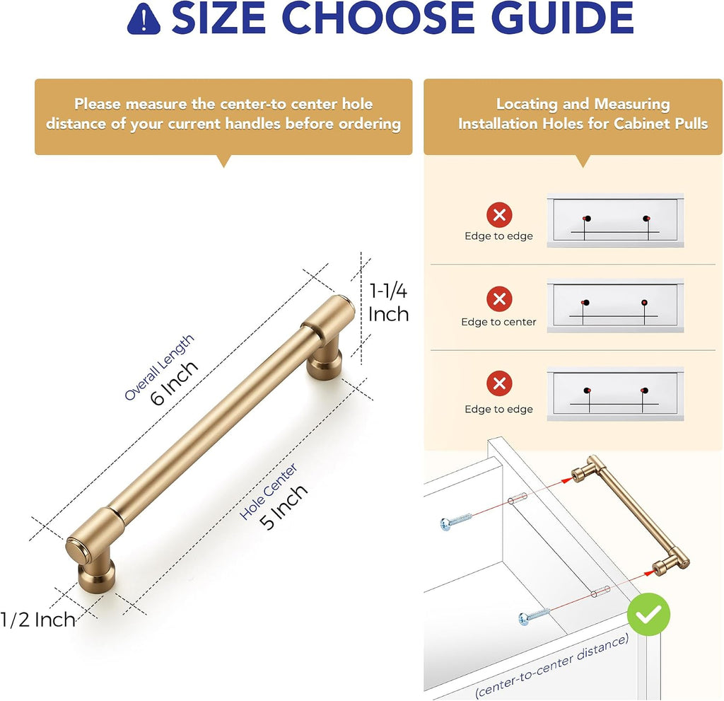 Champagne Bronze T-Bar Cabinet Pulls