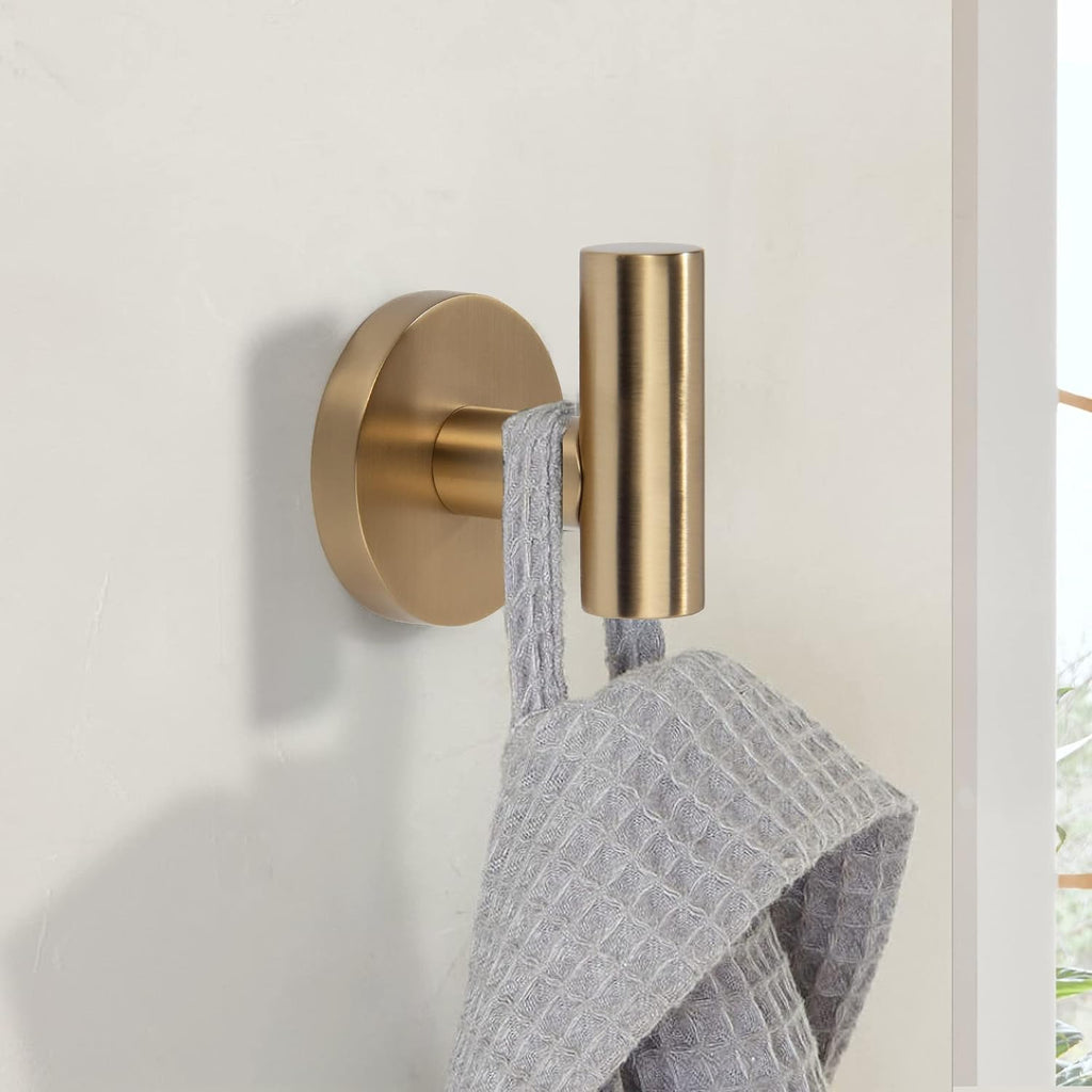 Champagne Gold Round Towel Hooks Set
