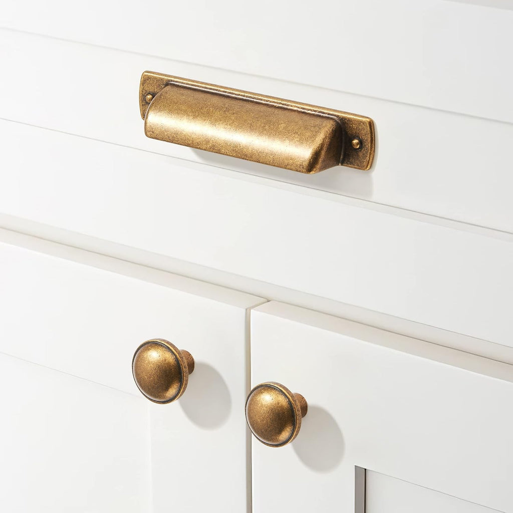 Antique Brass 3 Inch Cup Pulls