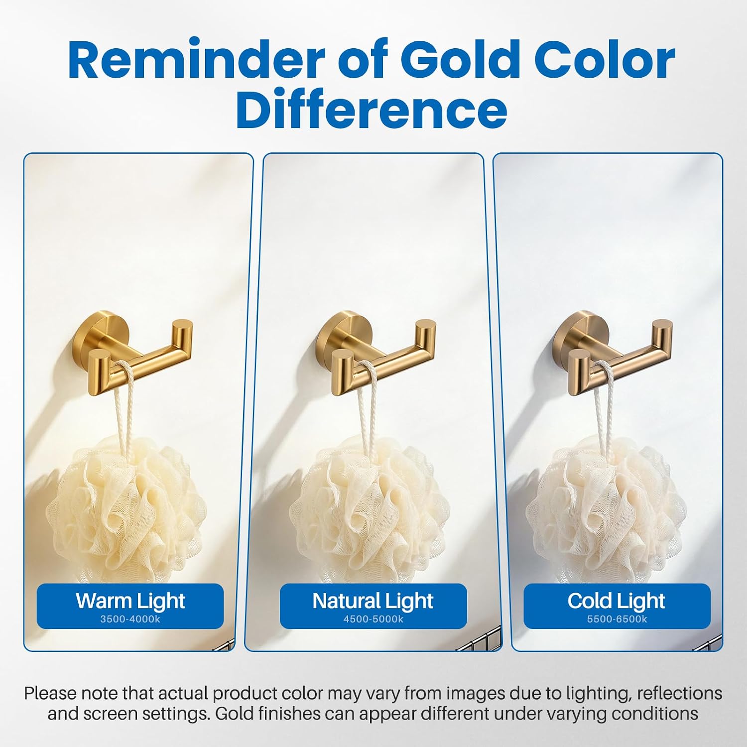 Brushed Gold Double Towel Hooks