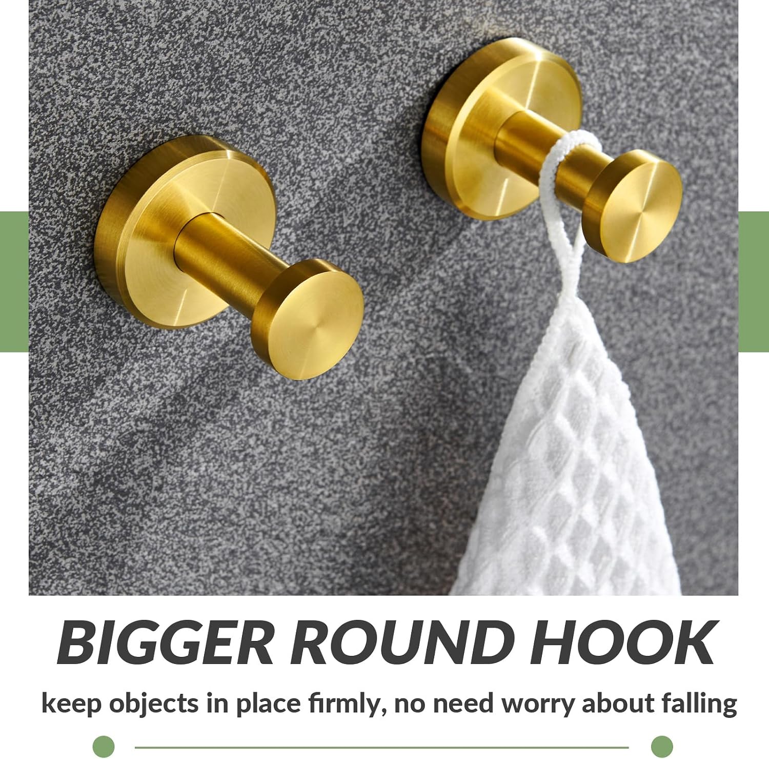 Gold Bathroom Towel Hook 2 Pack