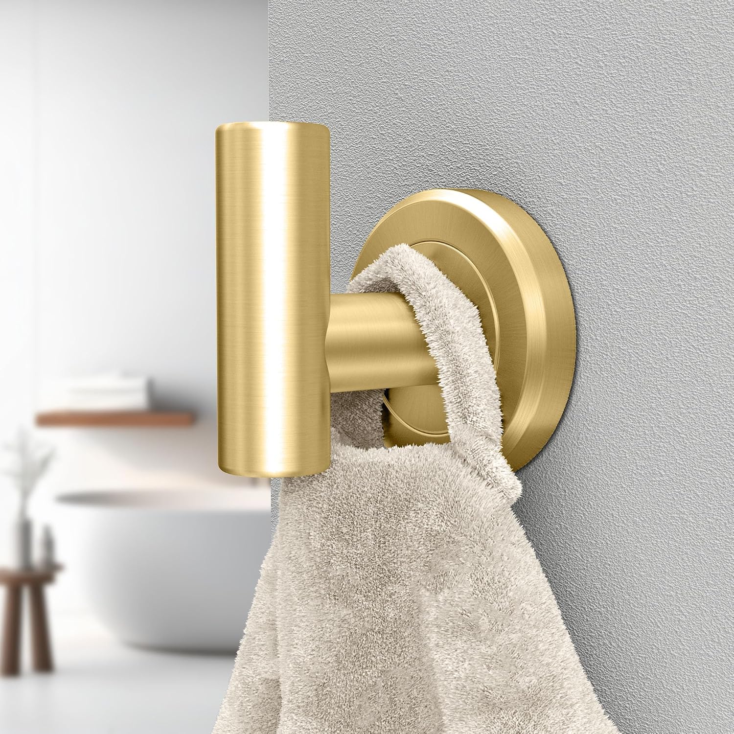 Brushed Brass Double Robe Hook