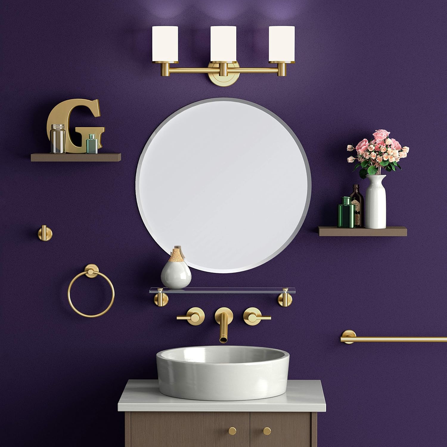 Brushed Brass Double Robe Hook