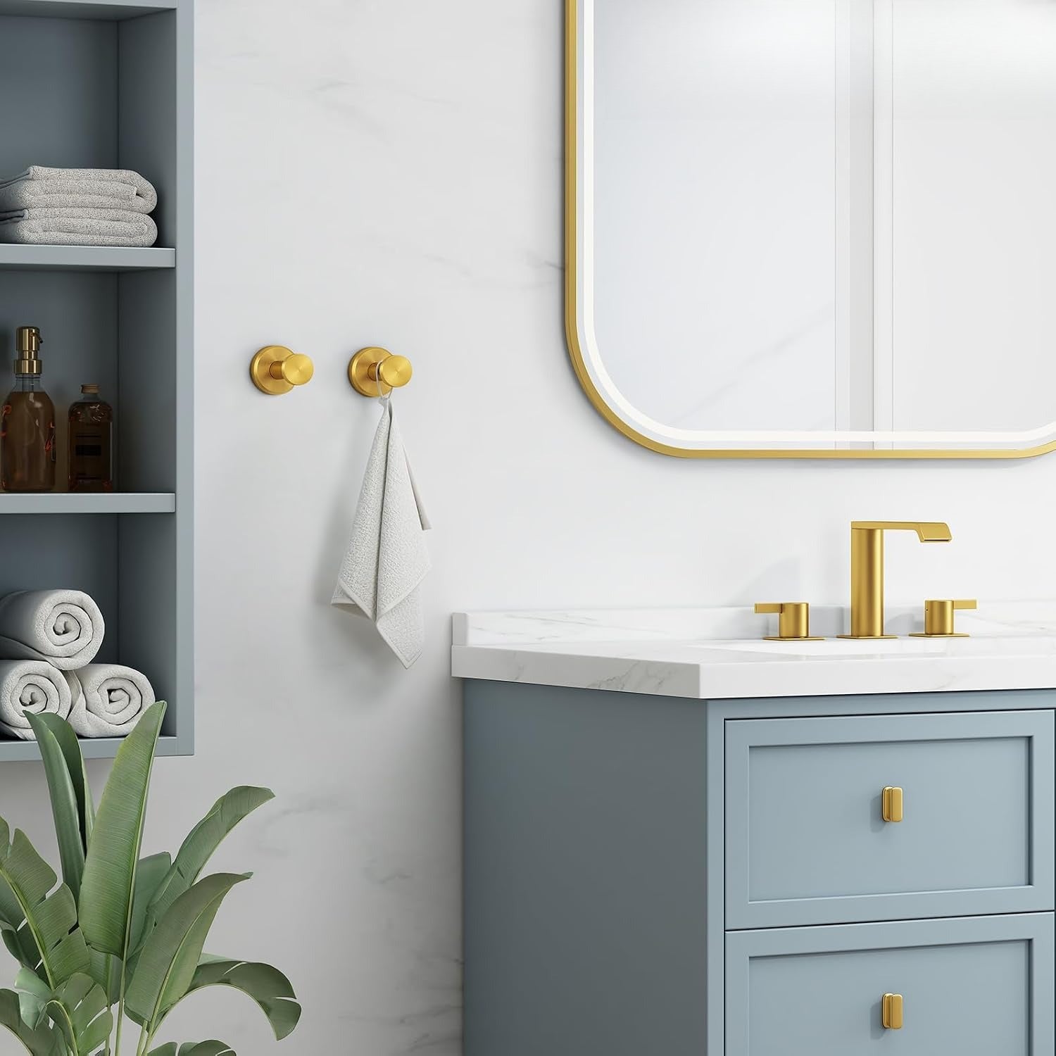 Gold Bathroom Towel Hook 2 Pack
